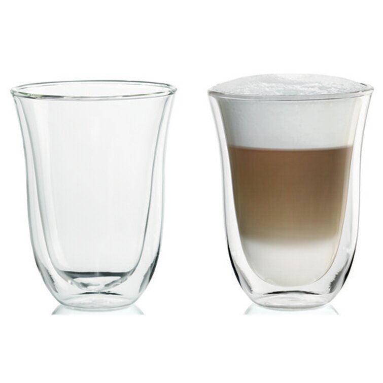 De'Longhi set of 2 Latte Double Wall Thermal Glasses